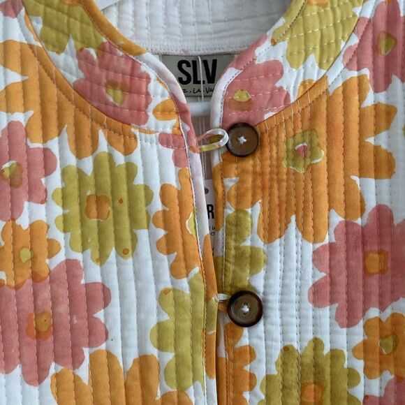 SLV Sunny Floral Long Coat Medium - Picture 5 of 7